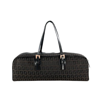 Fendi Zucchino Canvas Bauletto Bag