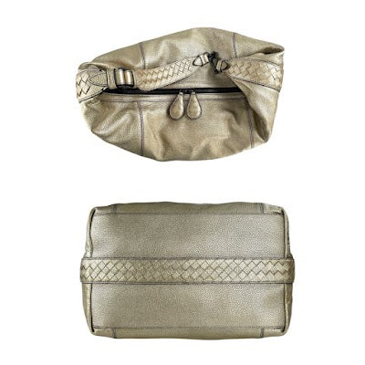 Bottega Veneta Metallic Leather Hobo Shoulder Bag