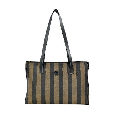 Fendi Vintage Pequin Shoulder Bag