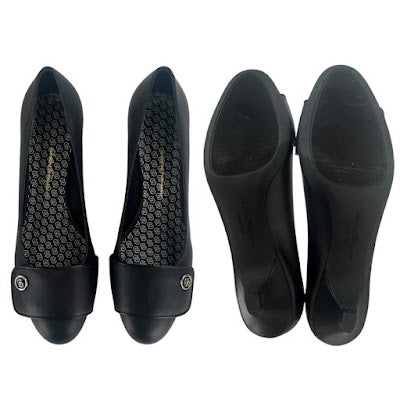 Ferragamo Leather Kitten Heels