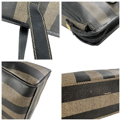 Fendi Vintage Pequin Shoulder Bag