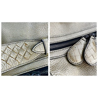 Bottega Veneta Metallic Leather Hobo Shoulder Bag