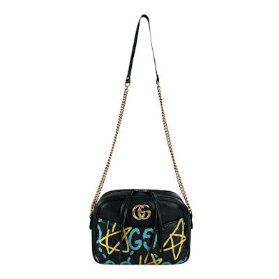 Gucci Marmont Ghost Leather Crossbody Bag