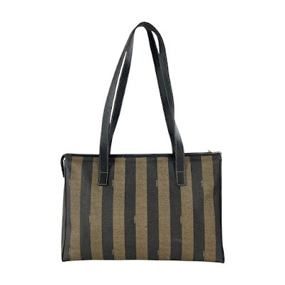 Fendi Vintage Pequin Shoulder Bag
