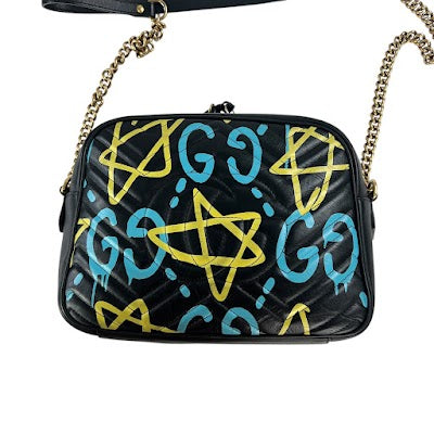 Gucci Marmont Ghost Leather Crossbody Bag