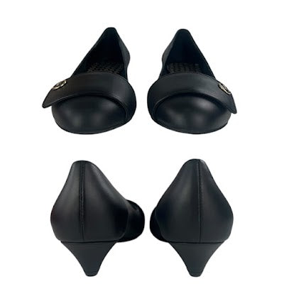 Ferragamo Leather Kitten Heels
