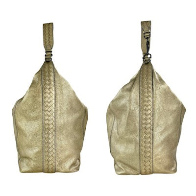 Bottega Veneta Metallic Leather Hobo Shoulder Bag