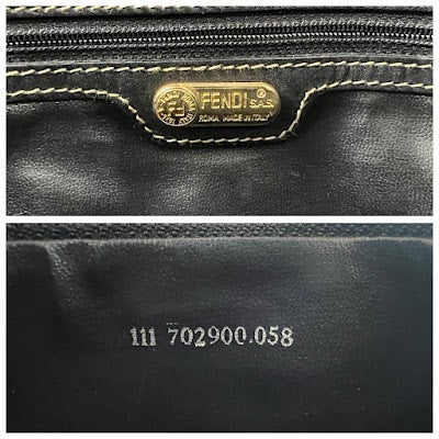 Fendi Vintage Pequin Shoulder Bag