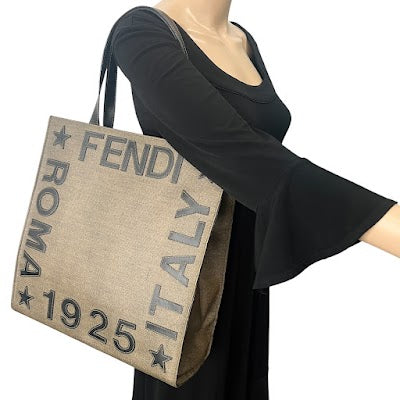 Fendi Vintage Coated Canvas Tote Bag