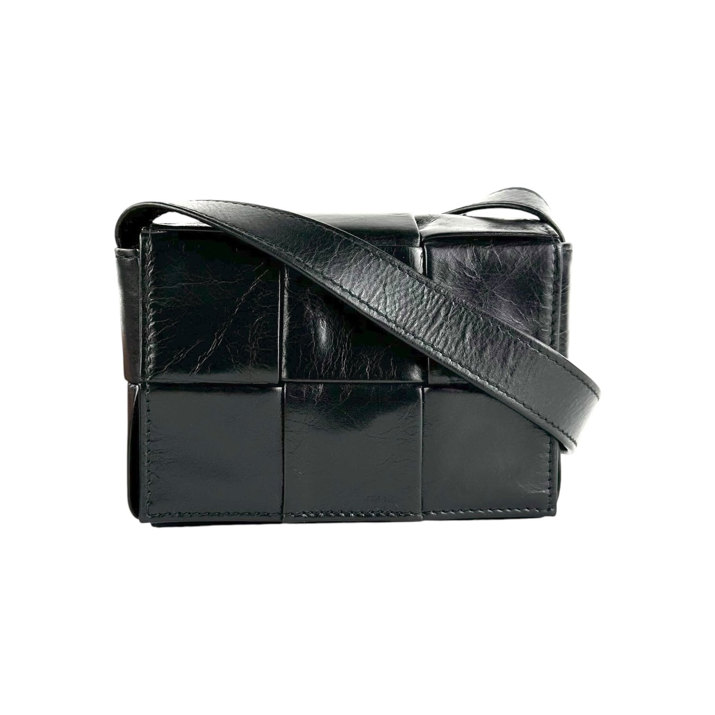 Bottega Veneta Maxi Intrecciato Leather Mini Cassette Crossbody Bag