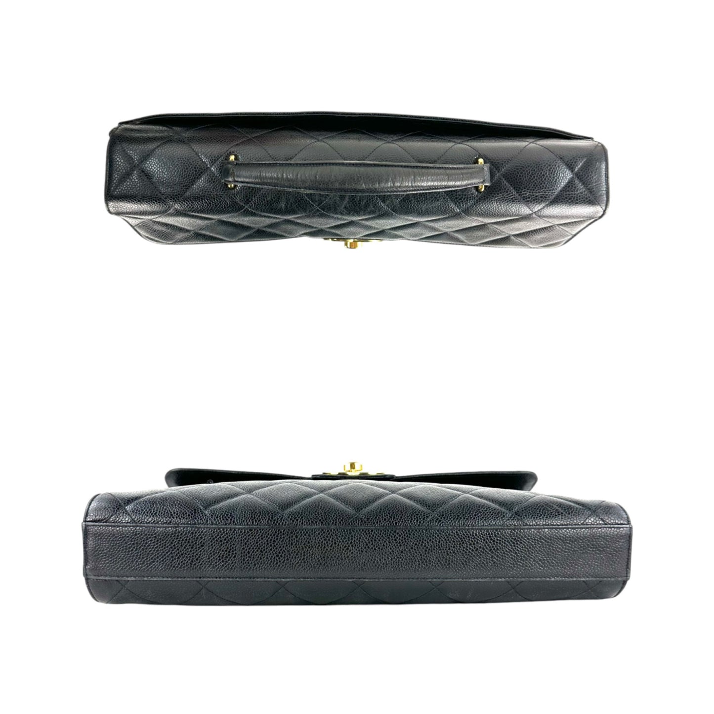 Chanel CC Vintage Quilted Caviar Briefcase