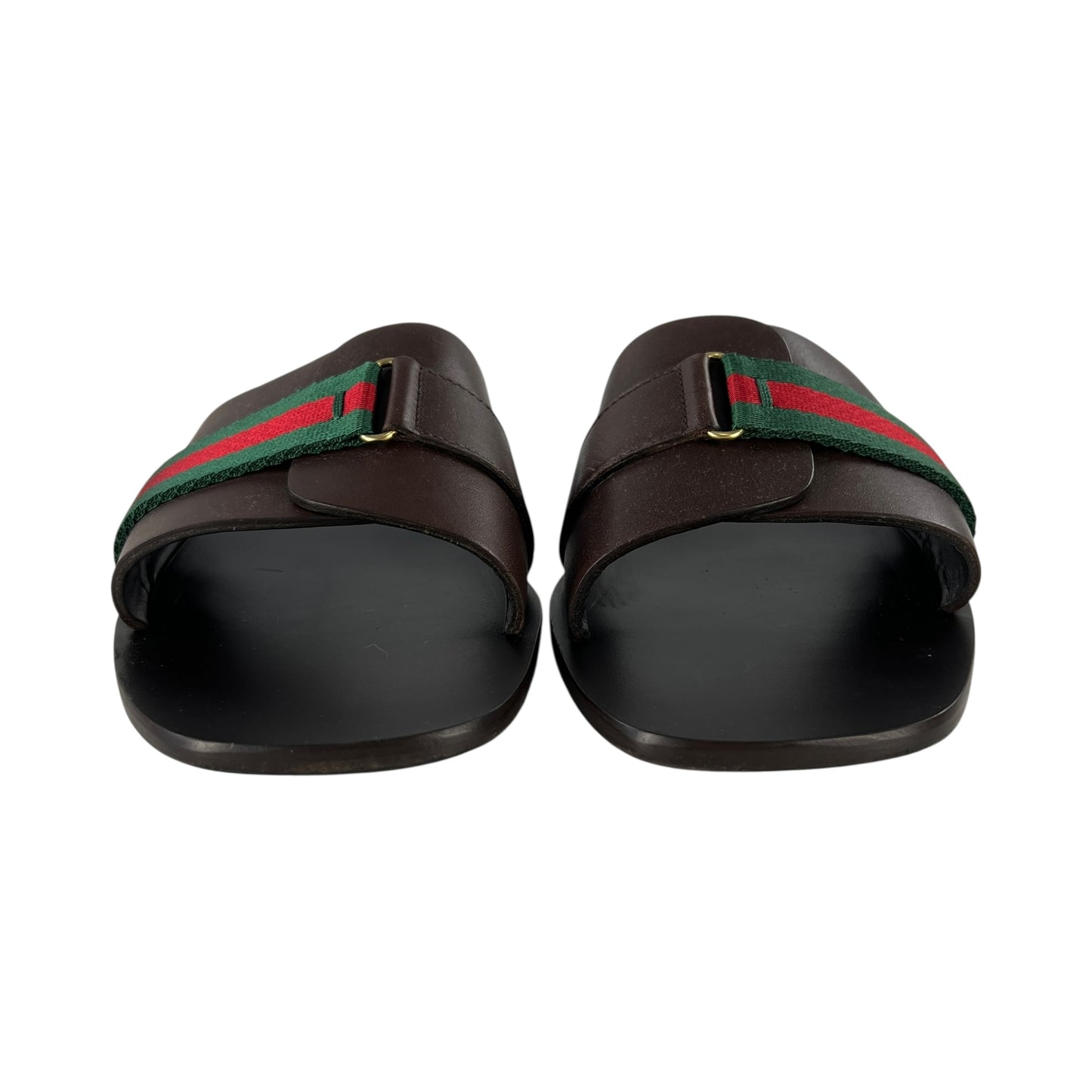 Gucci Leather Web Sandals