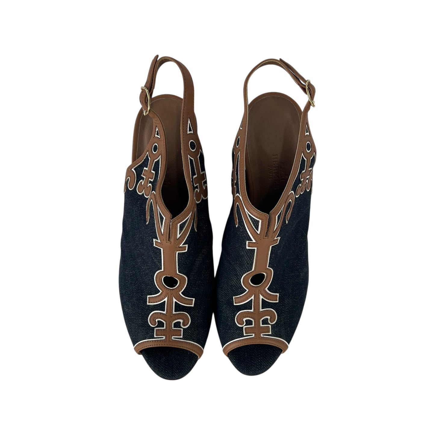 Hermes Denim Wedges