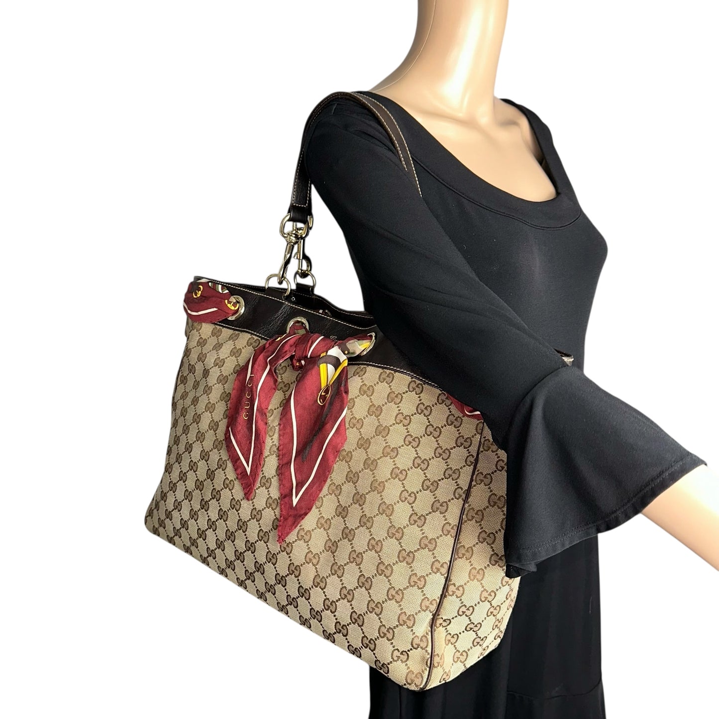 Gucci Monogram Positano GM Tote Bag