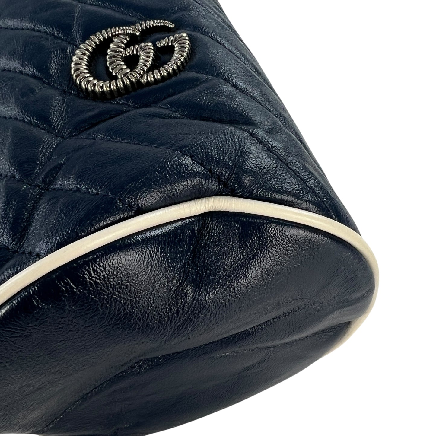 Gucci Marmont Leather Bucket Crossbody Bag