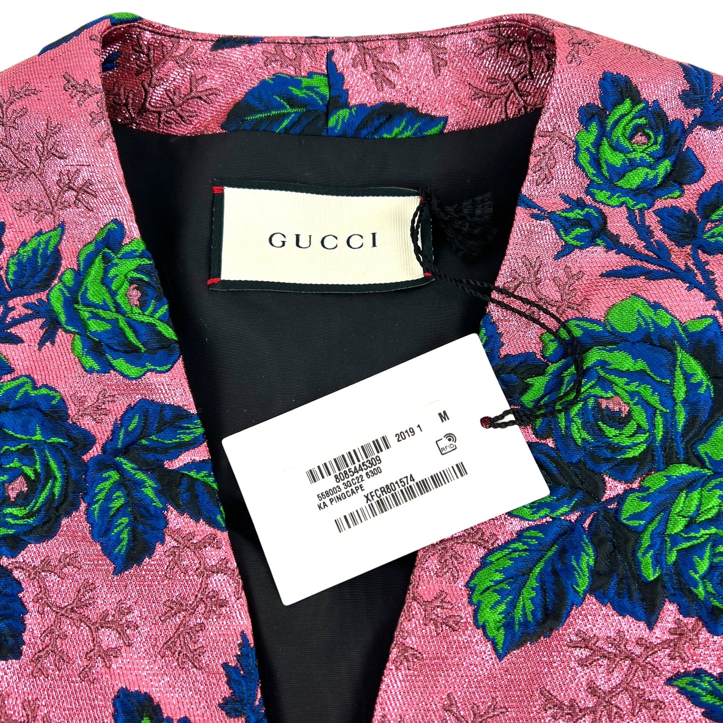 Gucci Floral Embroidered Brocade Cape