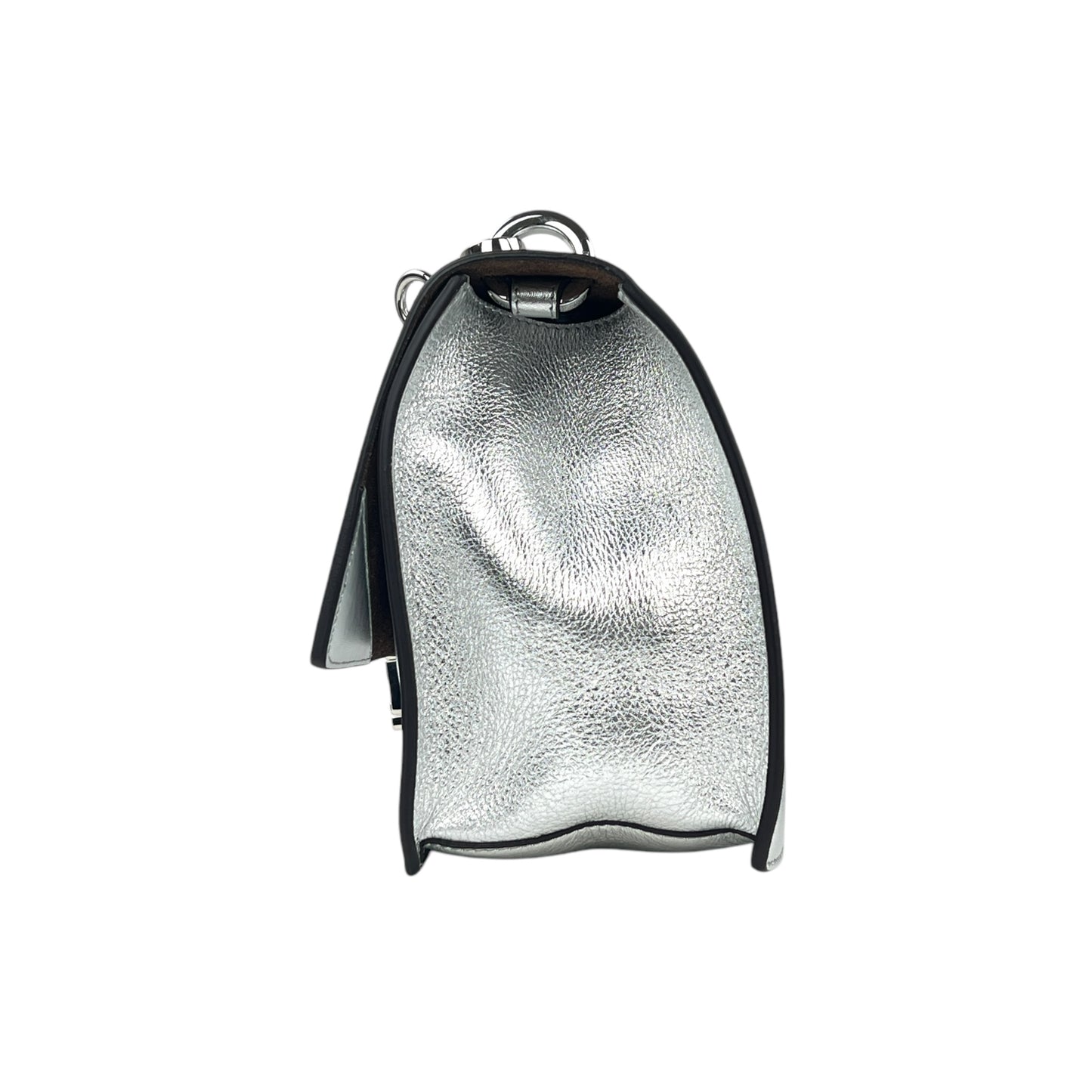 Fendi Kan U Metallic Leather Two-Way Bag