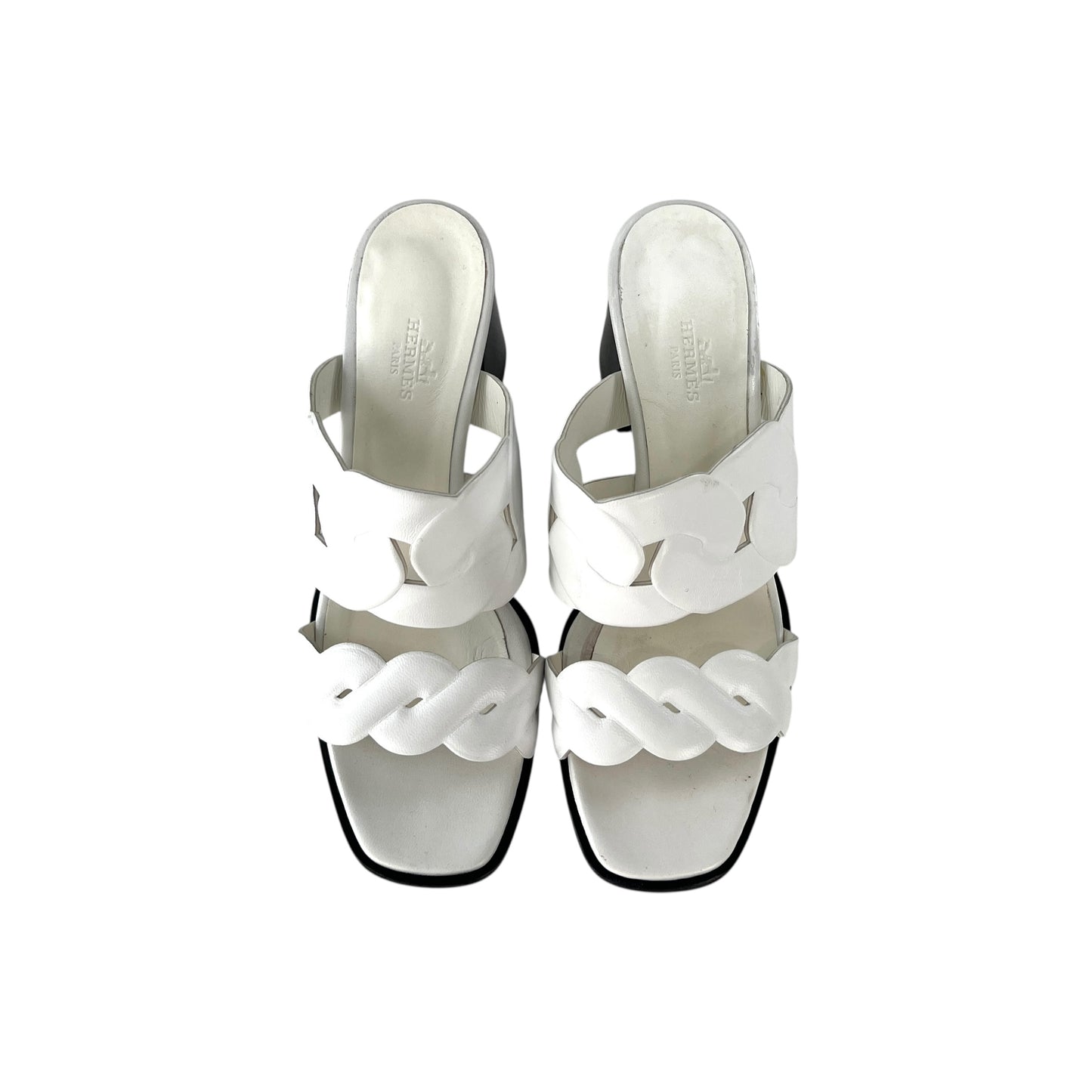 Hermes Grace Leather Mules