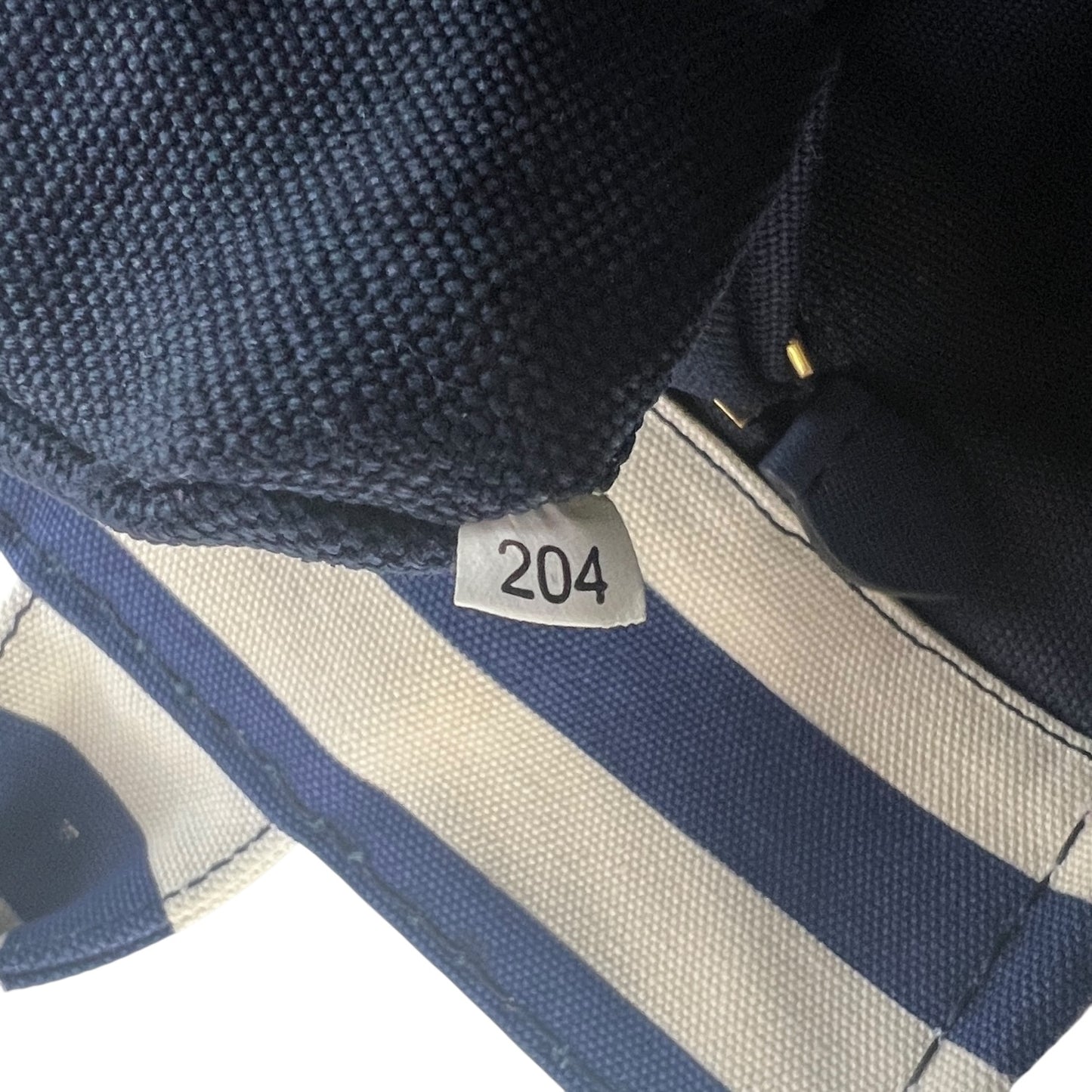 Prada Canapa Striped Tote Bag