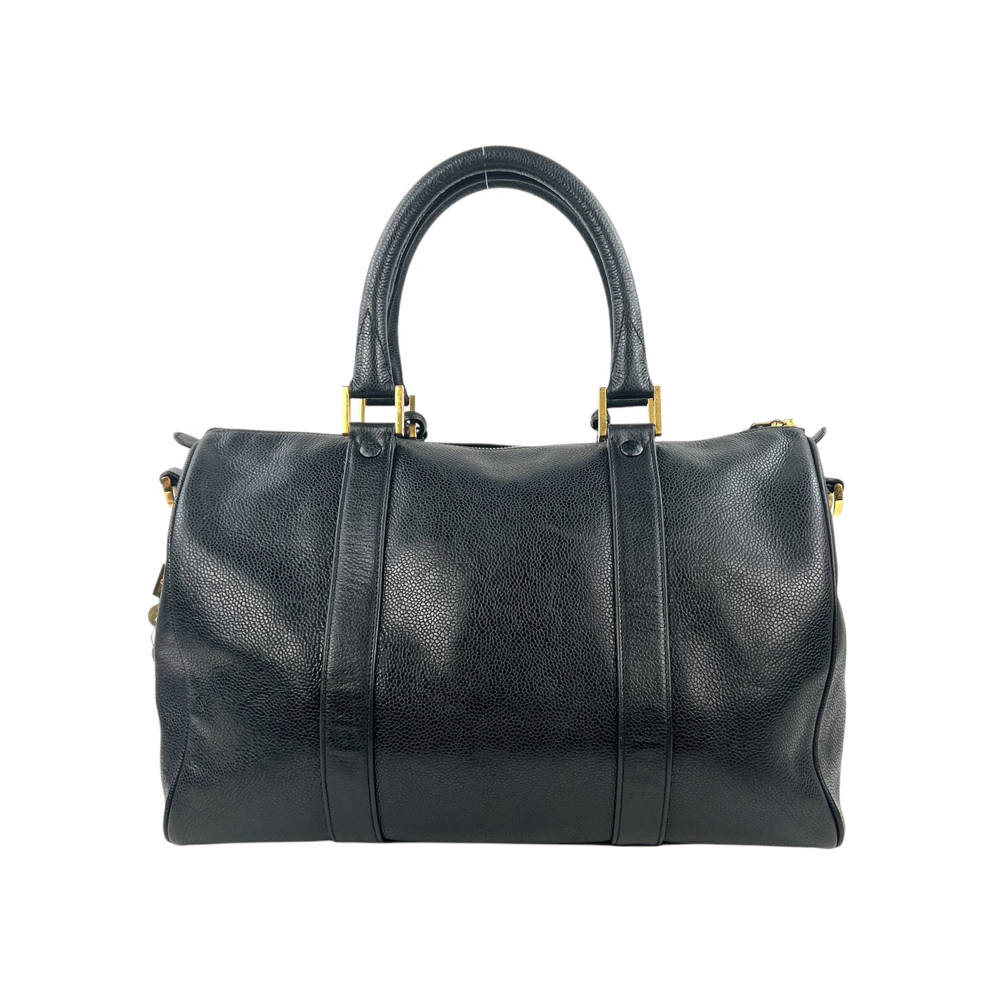 Chanel Vintage Caviar Leather Boston Bag