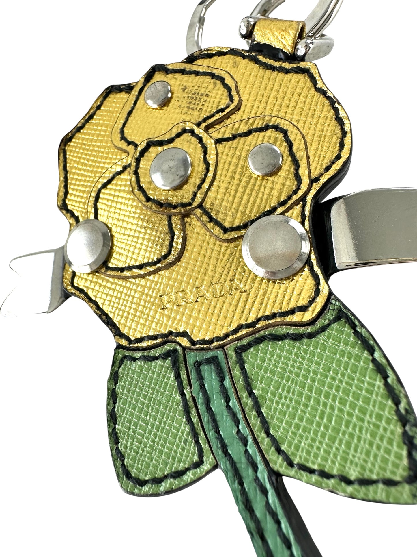 Prada Rose Chamellia Charm Keychain