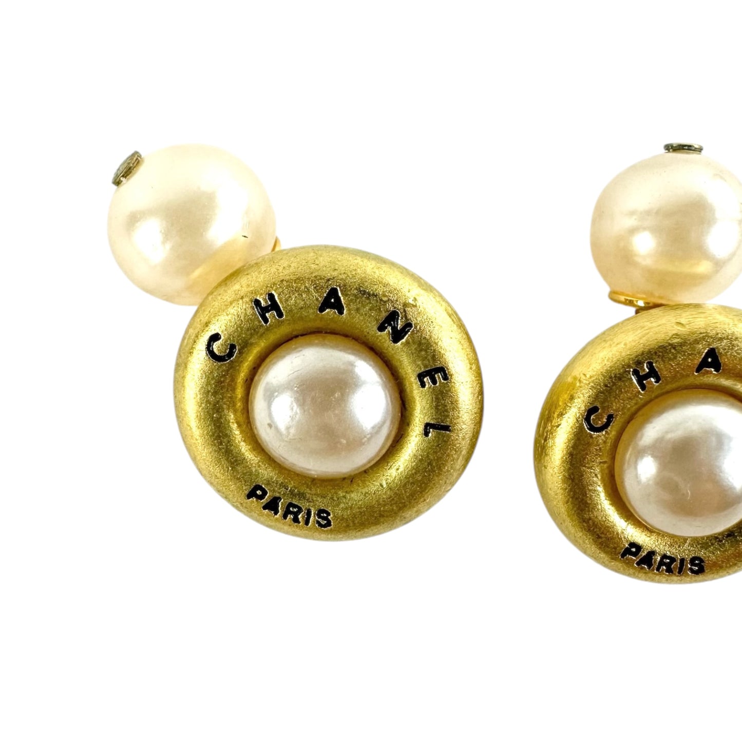 Chanel Vintage Faux Pearl Cufflinks