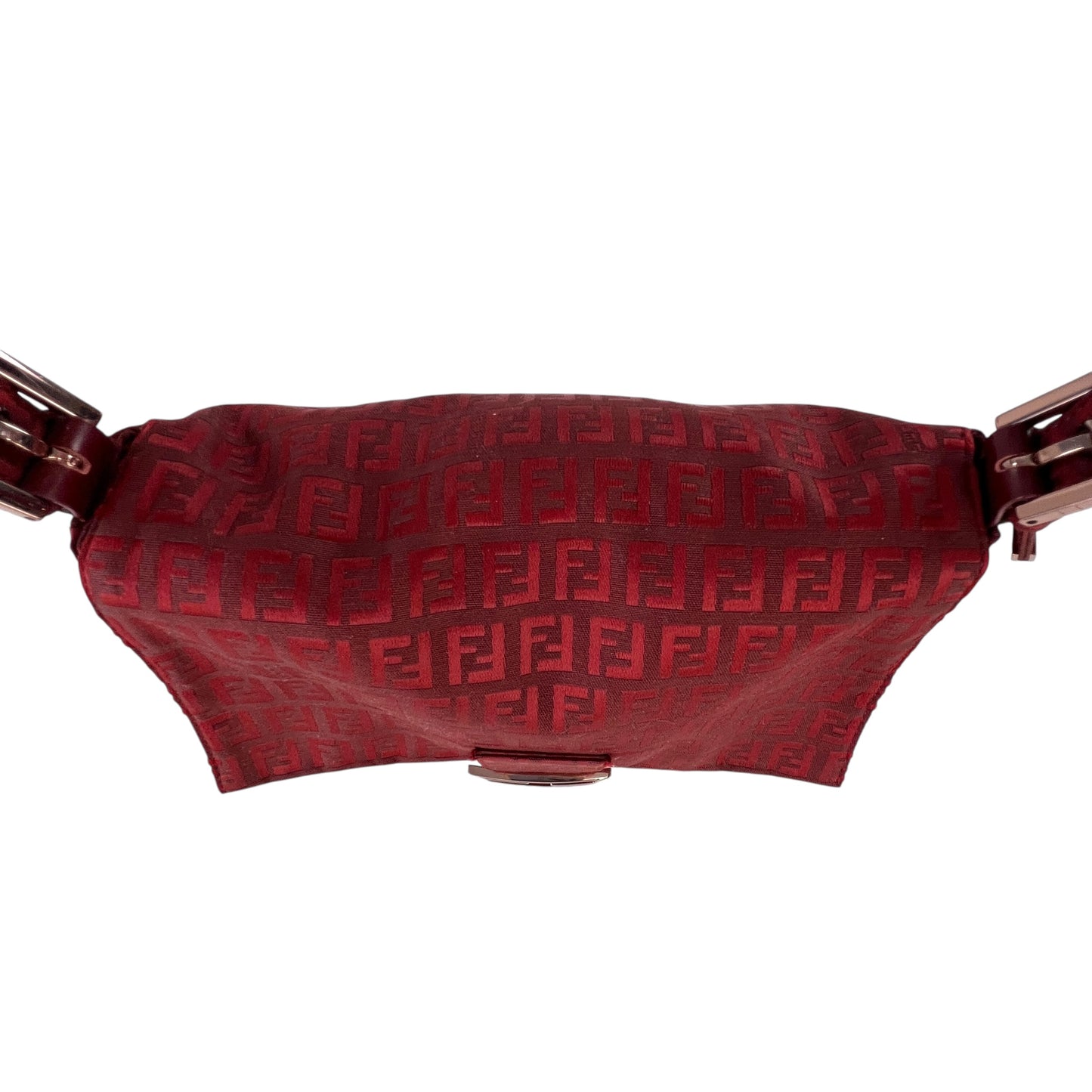 Fendi Zucchino Red Mama Baguette Bag