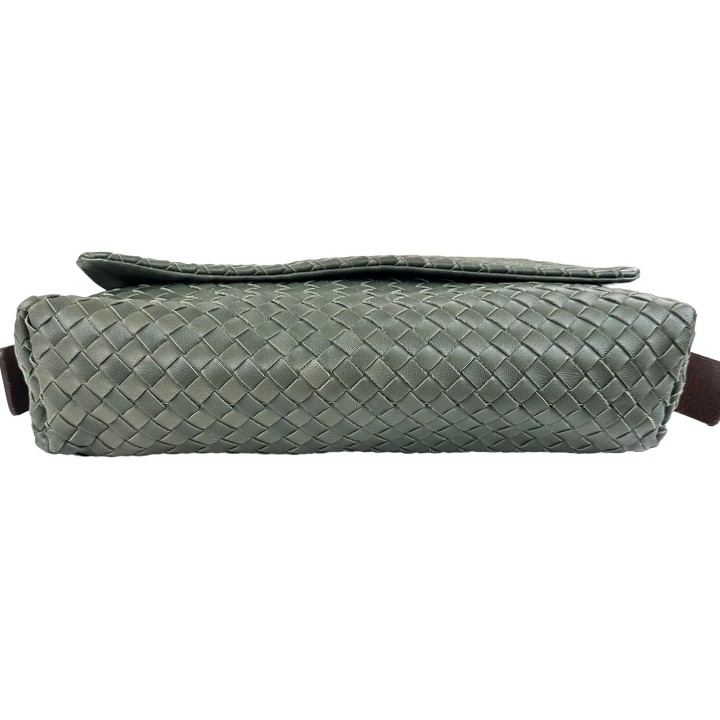 Bottega Veneta Flap Intrecciato Leather Crossbody Bag