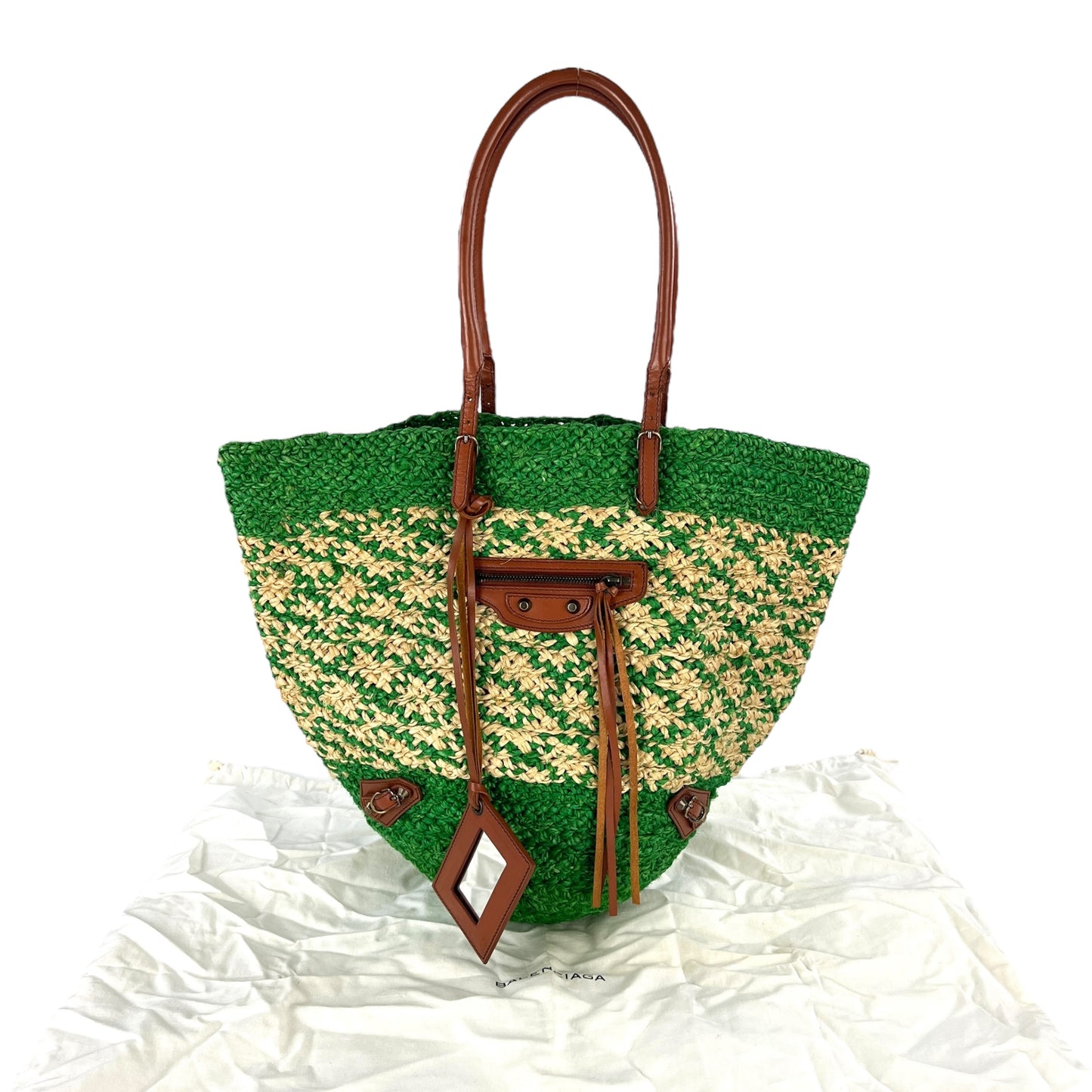 Balenciaga Raffia Tote Bag