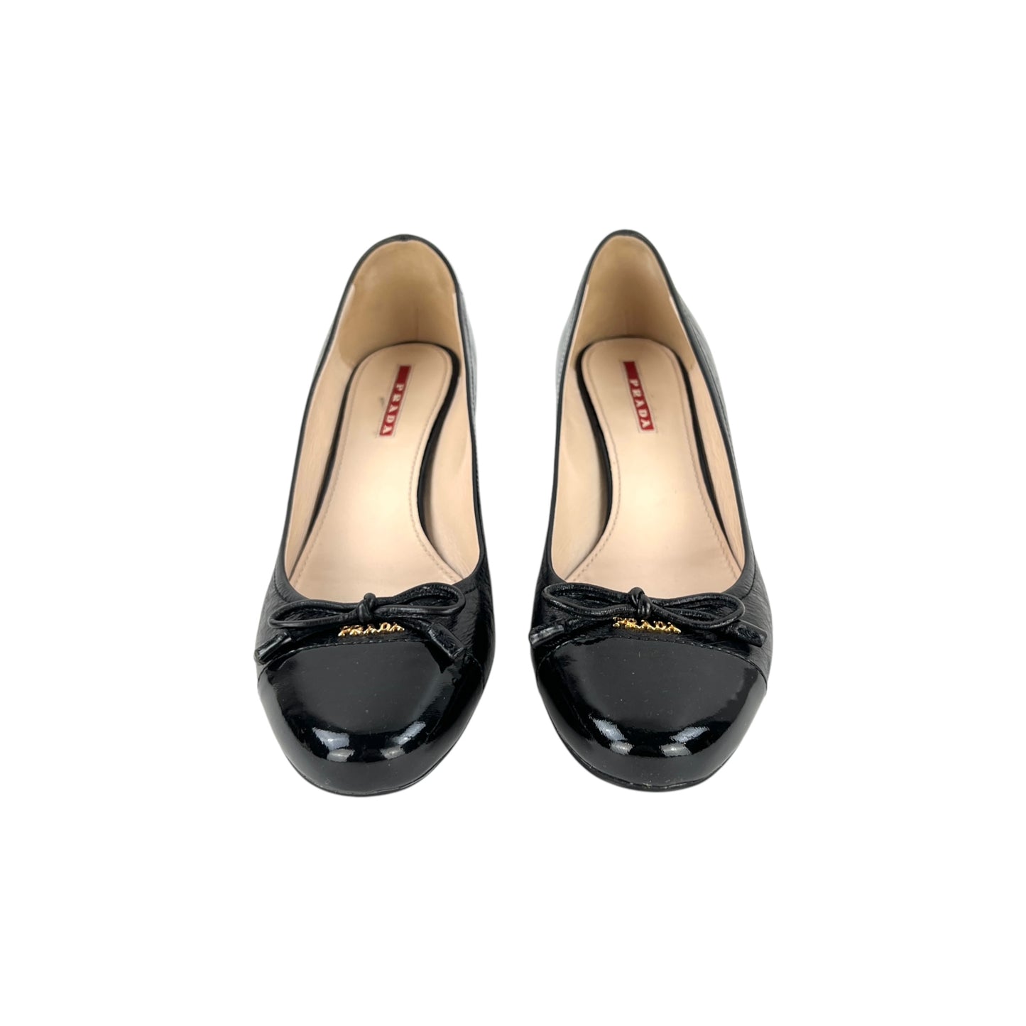 Prada Leather Bow Pumps