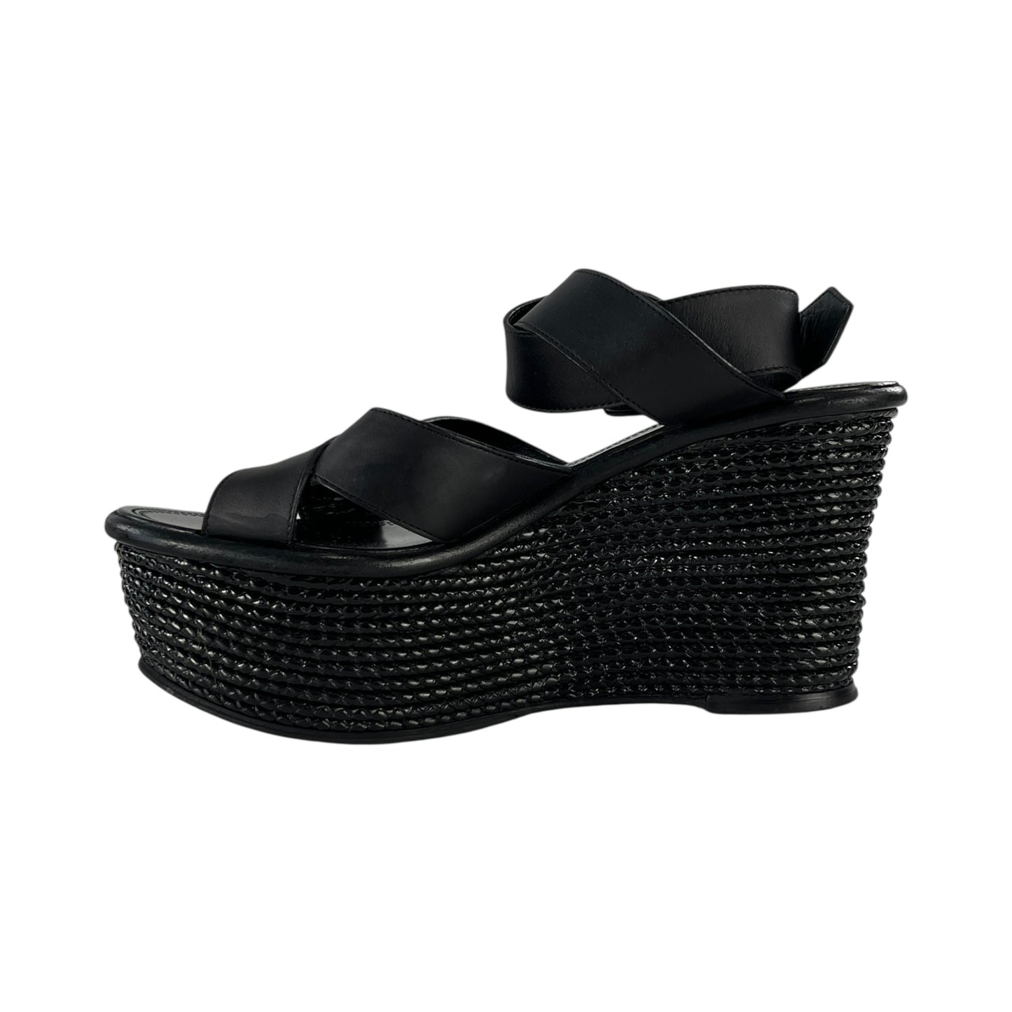 Bottega Veneta Leather Flatform Sandals