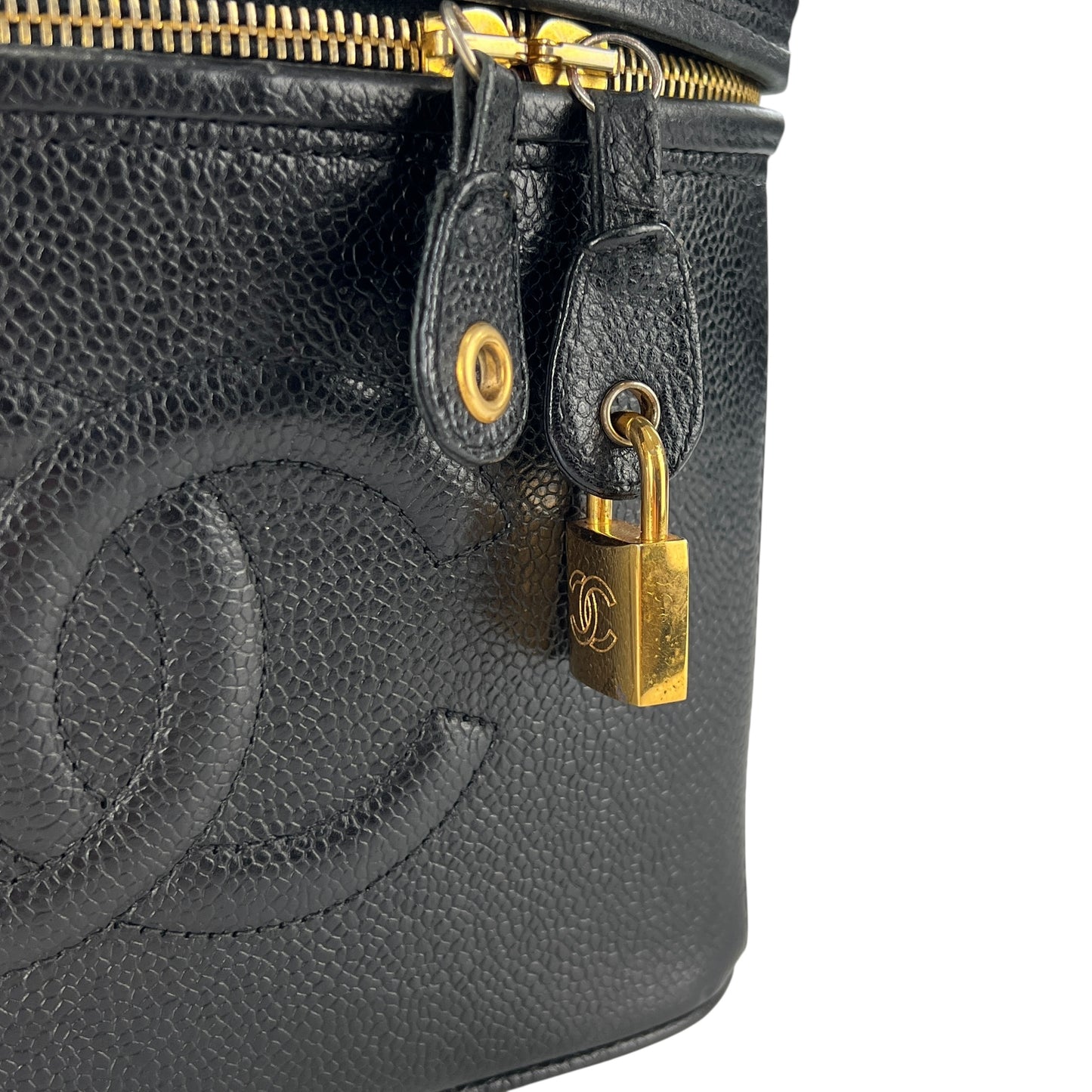 Chanel Vintage Caviar Leather Vanity Bag