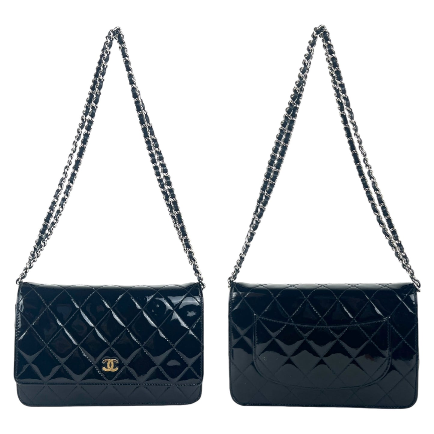 Chanel Wallet On Chain Patent Leather Crossbody Bag