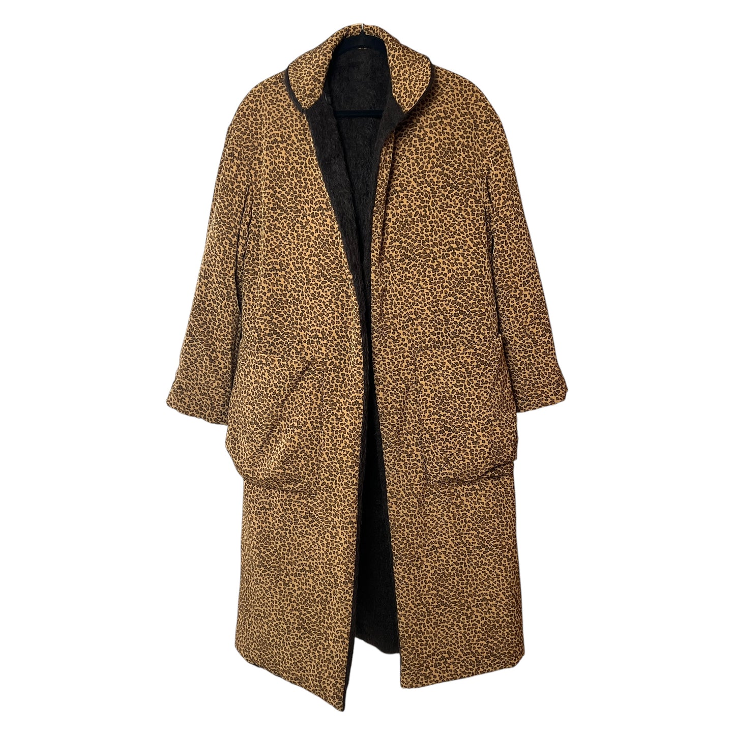 Bottega Veneta Vintage Leopard Print Alpaca Reversible Driving Coat