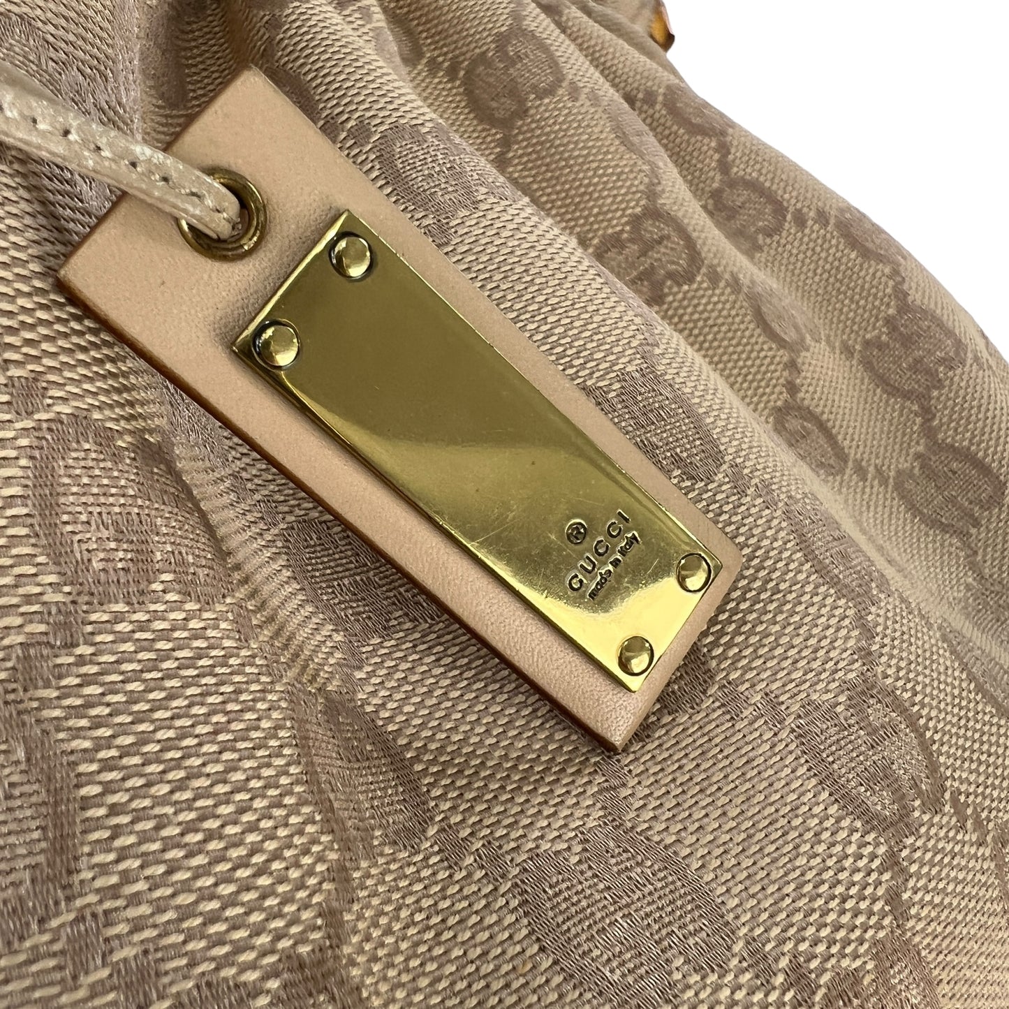 Gucci Monogram Bamboo Shoulder Bag