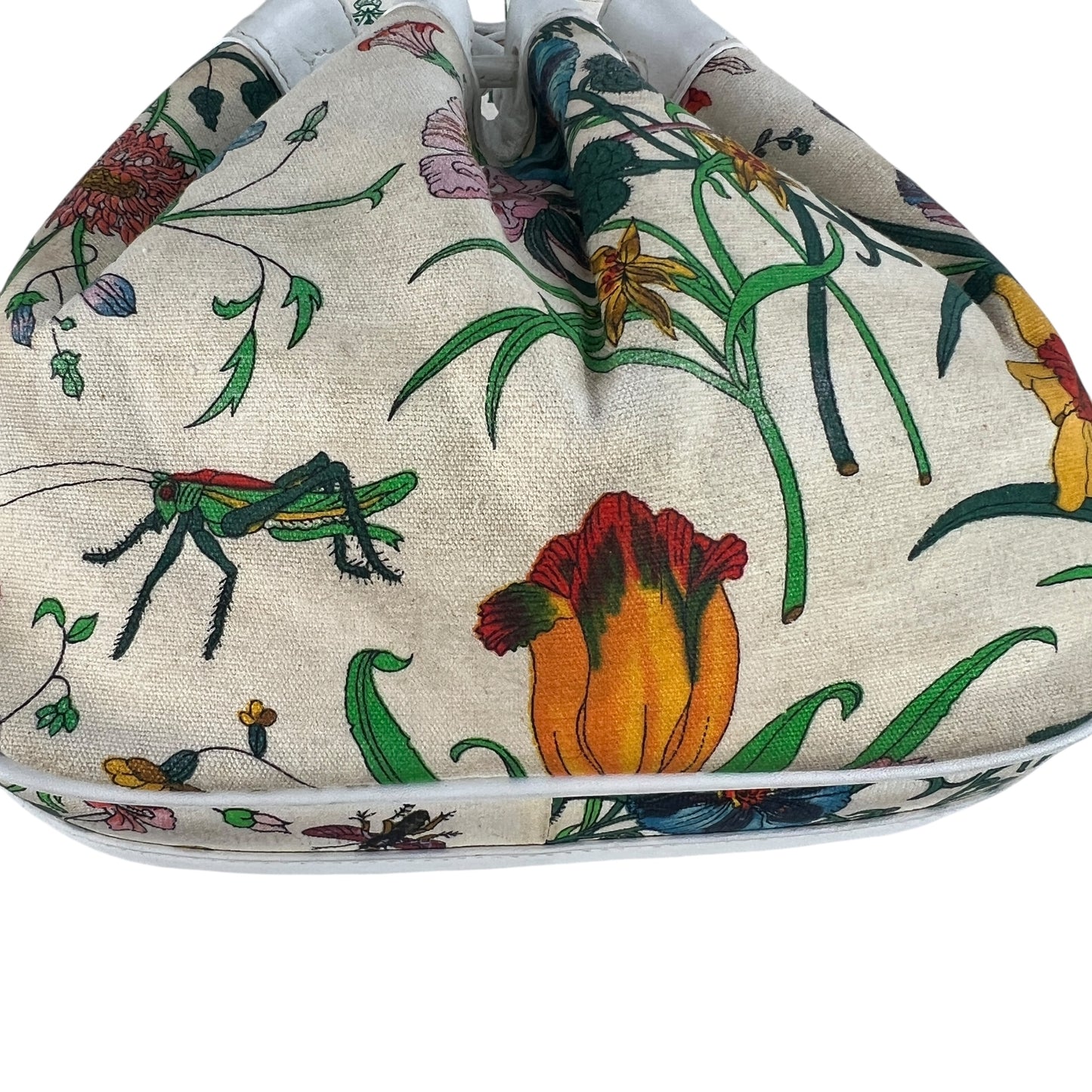 Gucci Vintage Flora Drawstring Crossbody Bag
