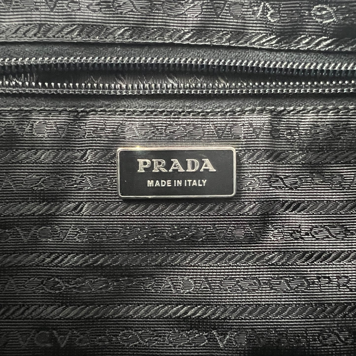 Prada Leather Flower Nylon Shoulder Bag