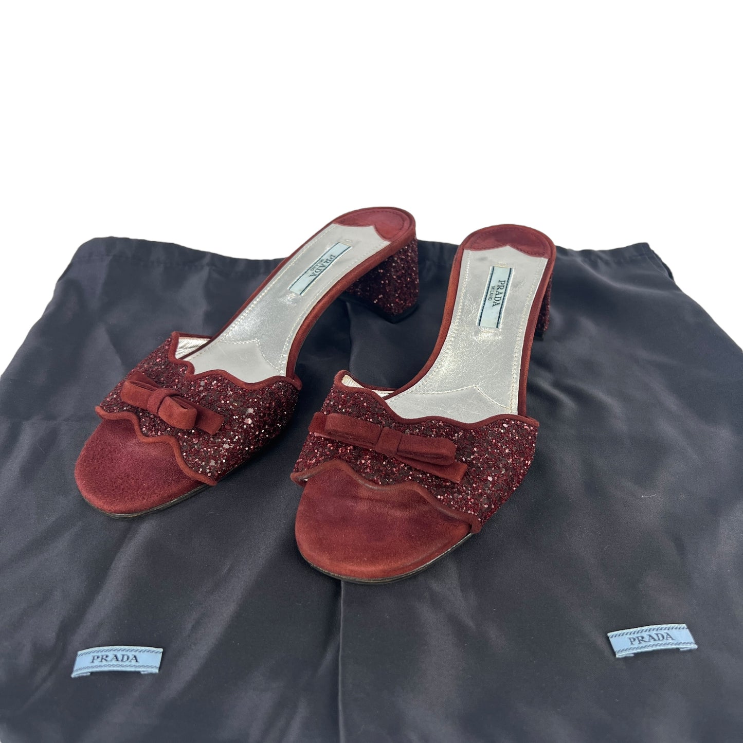 Prada Glitter Sandals
