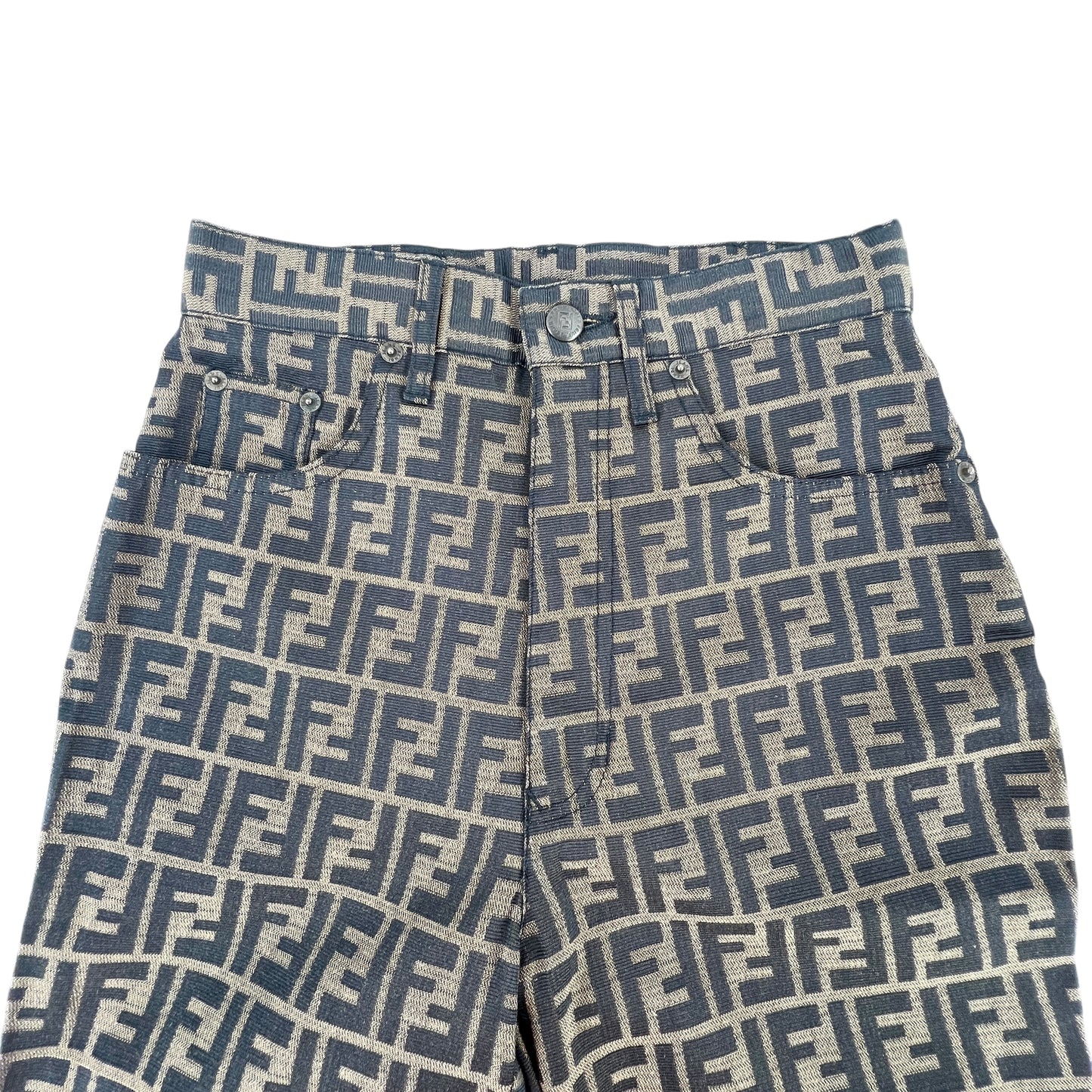 Fendi Vintage Zucca High-Waisted Pant