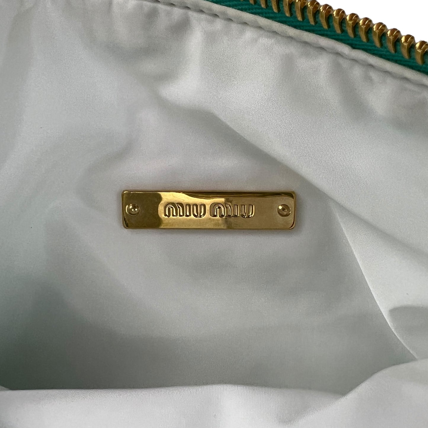 Miu Miu Spirit Flower Nylon Pochette Bag