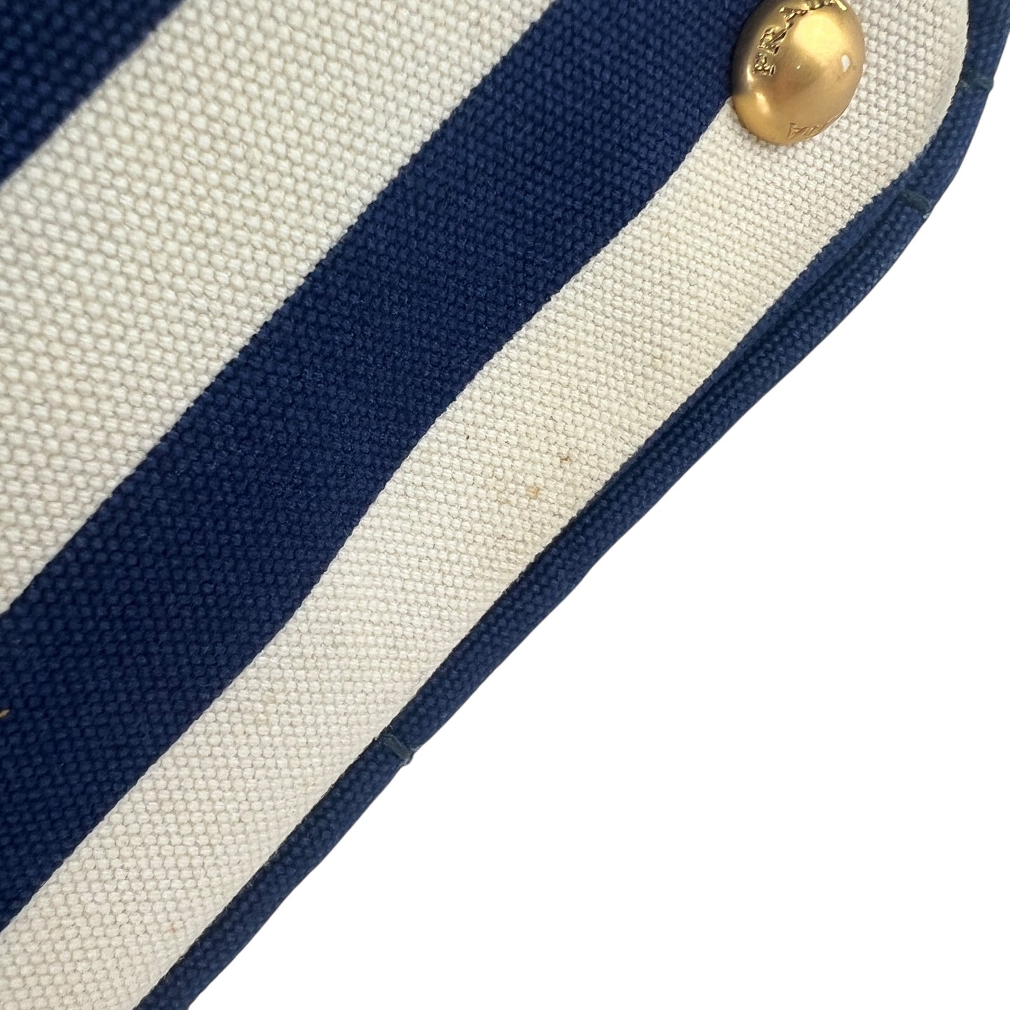 Prada Canapa Striped Tote Bag