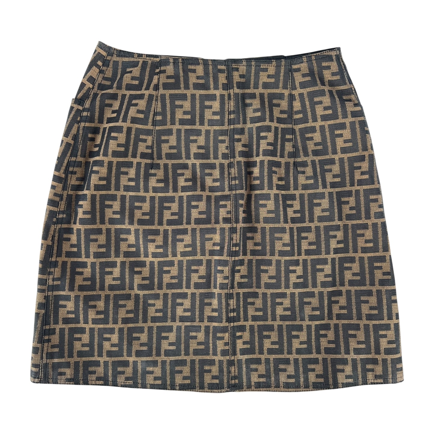 Fendi Vintage Zucca Reversible Vest and Skirt Set