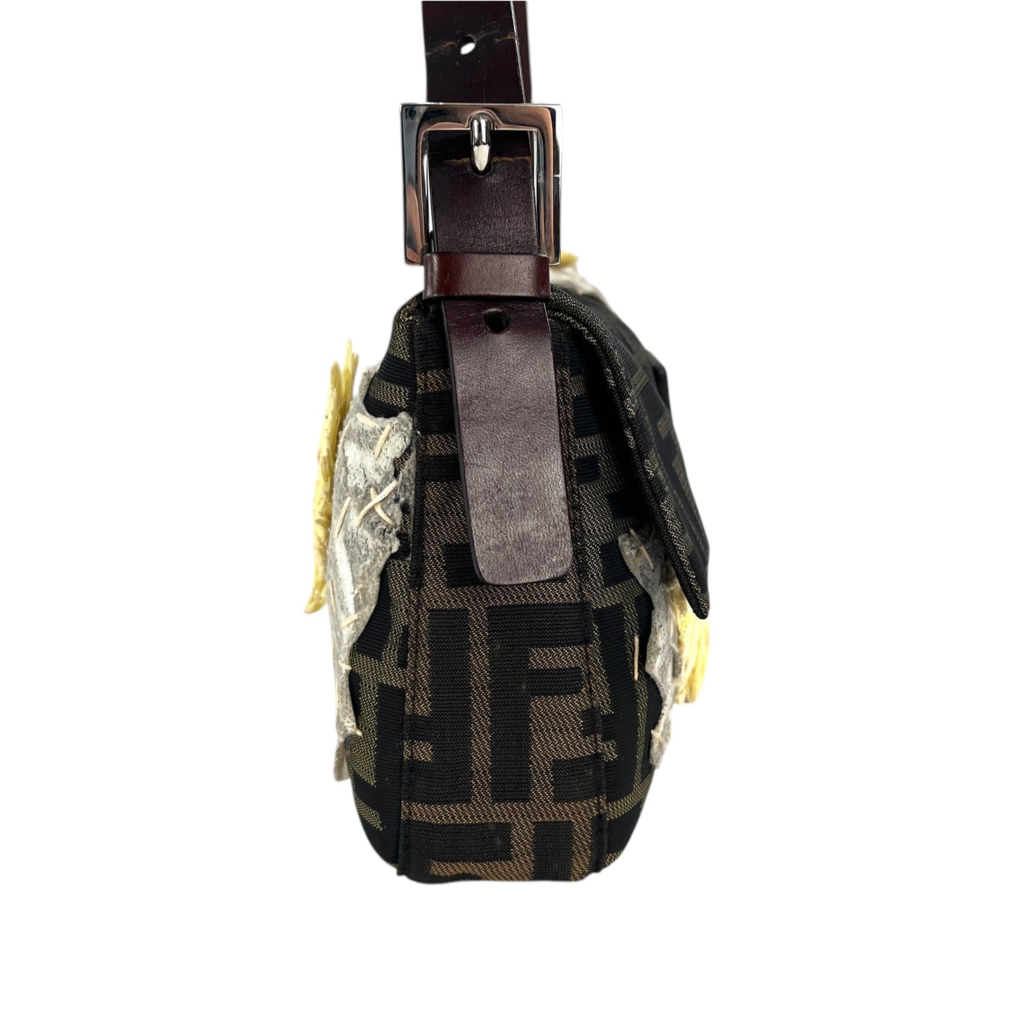 Fendi Zucca Flower Baguette Bag