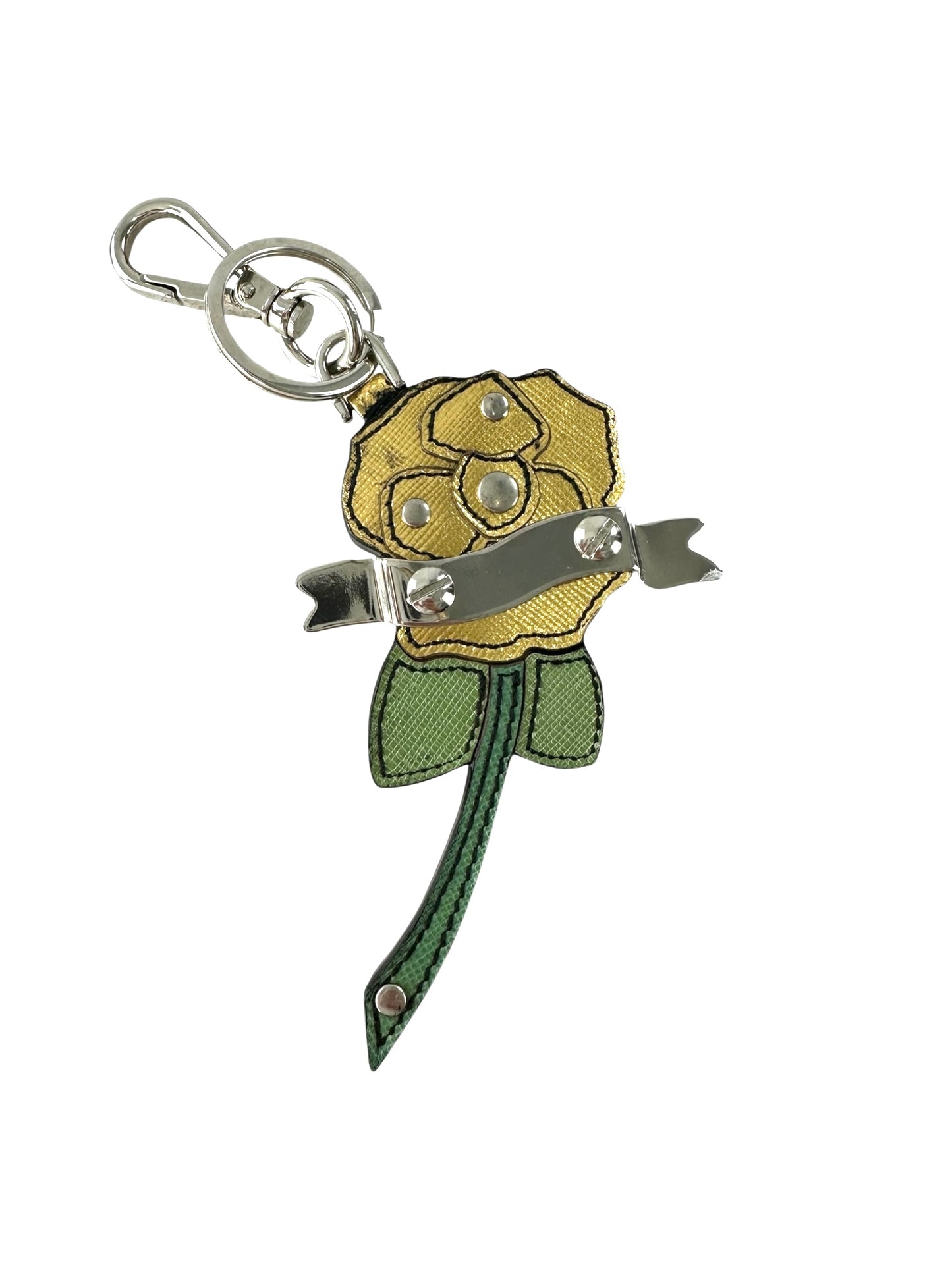 Prada Rose Chamellia Charm Keychain