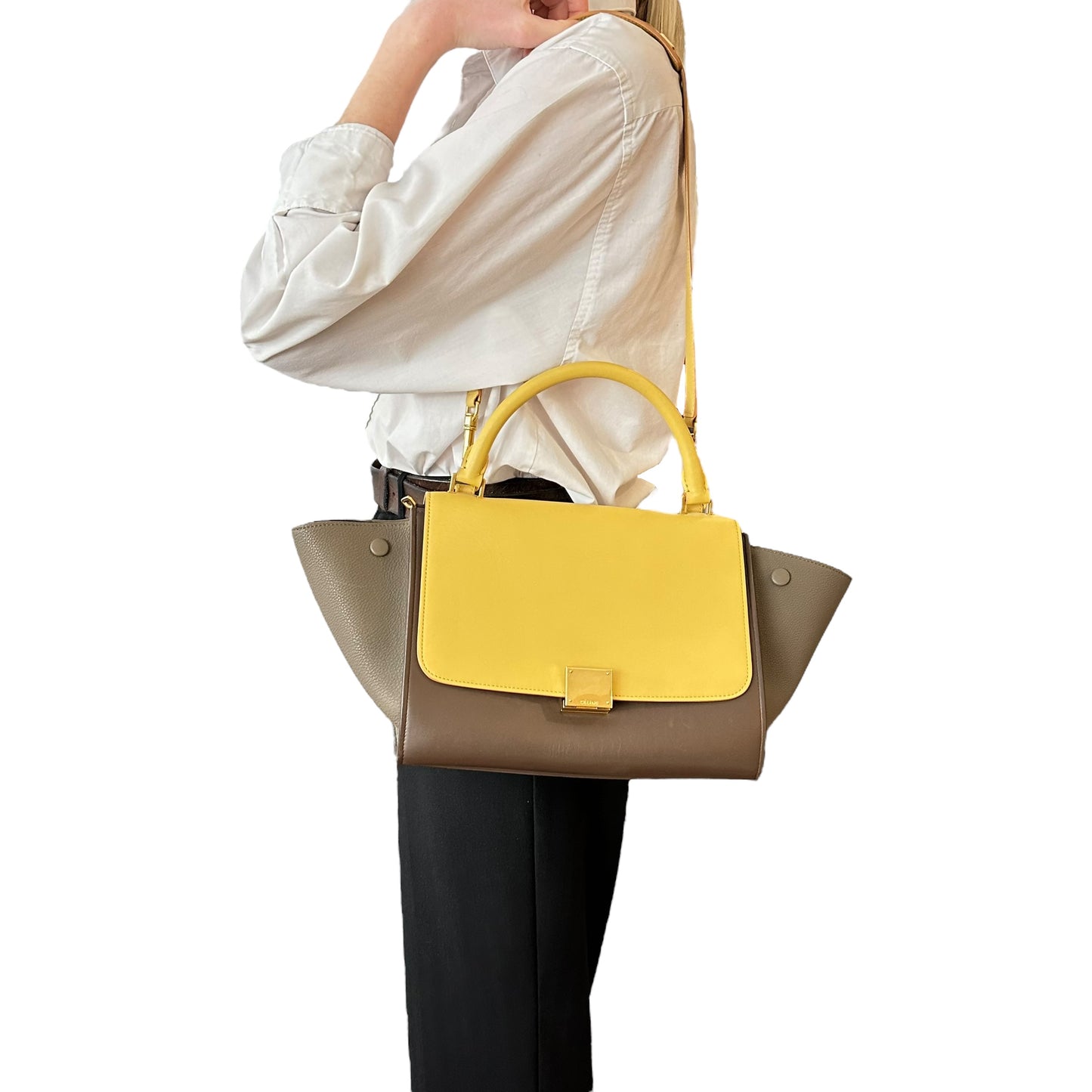 Celine Trapeze Tricolor 2-Way Bag