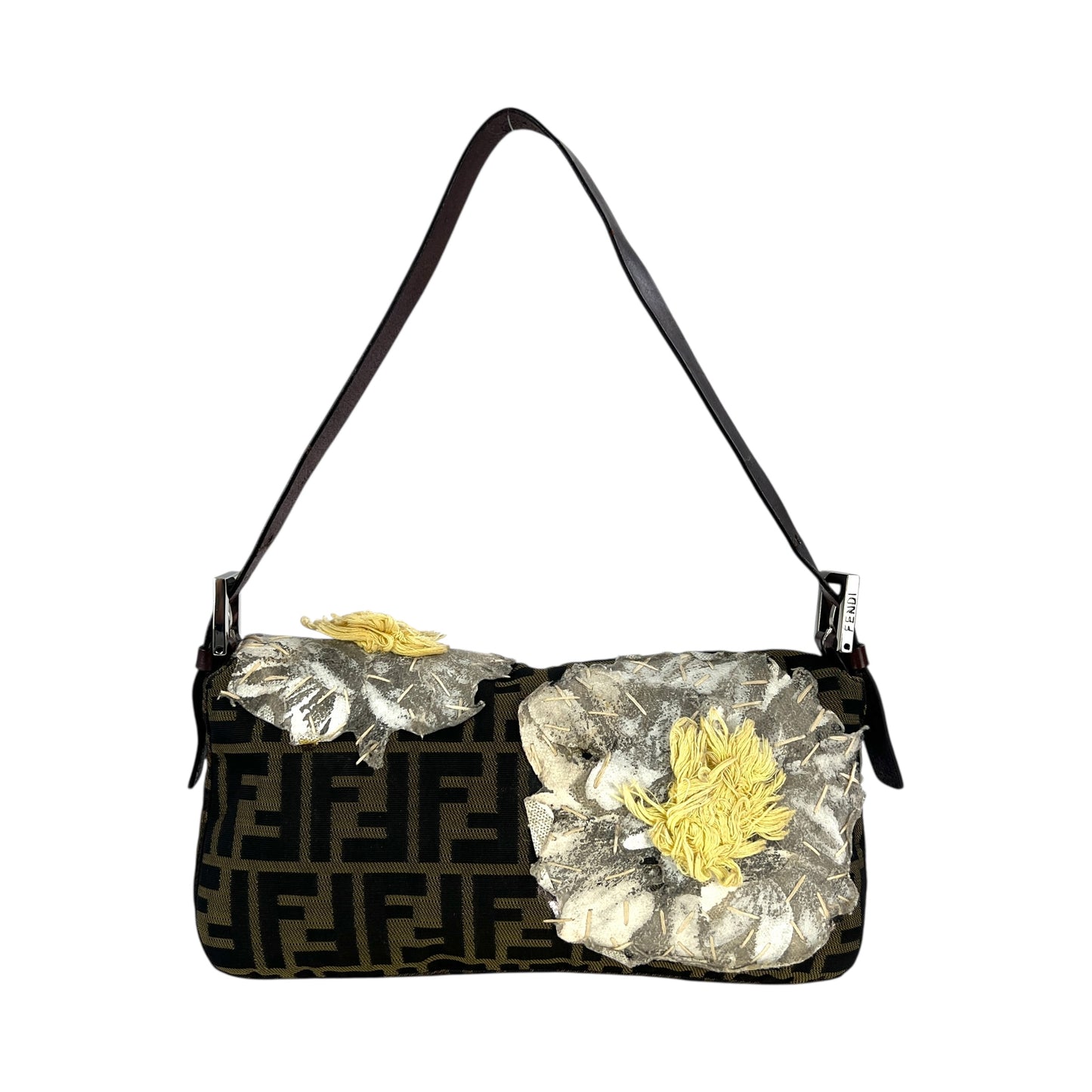 Fendi Zucca Flower Baguette Bag