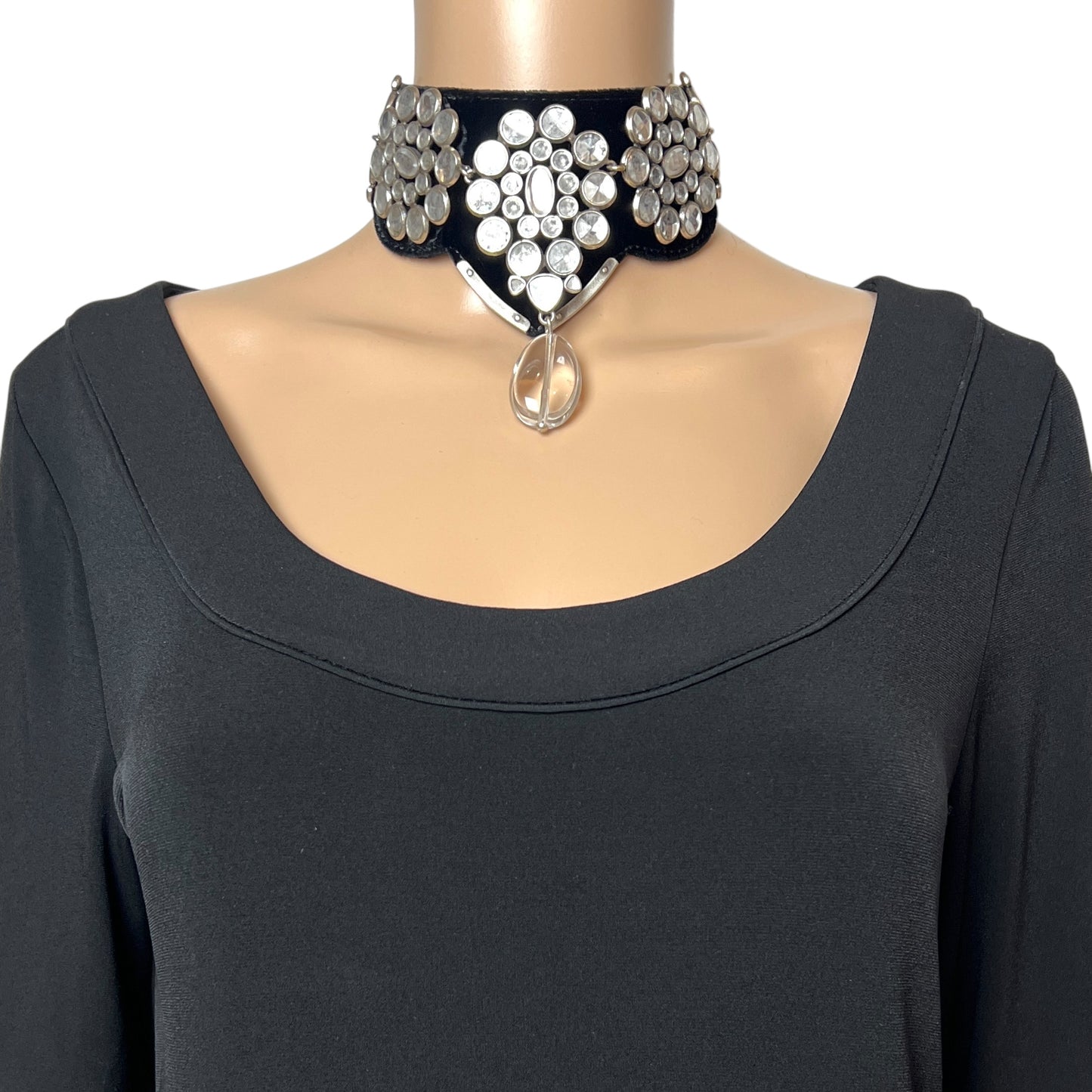 YSL Vintage Tom Ford Velvet Plate Choker