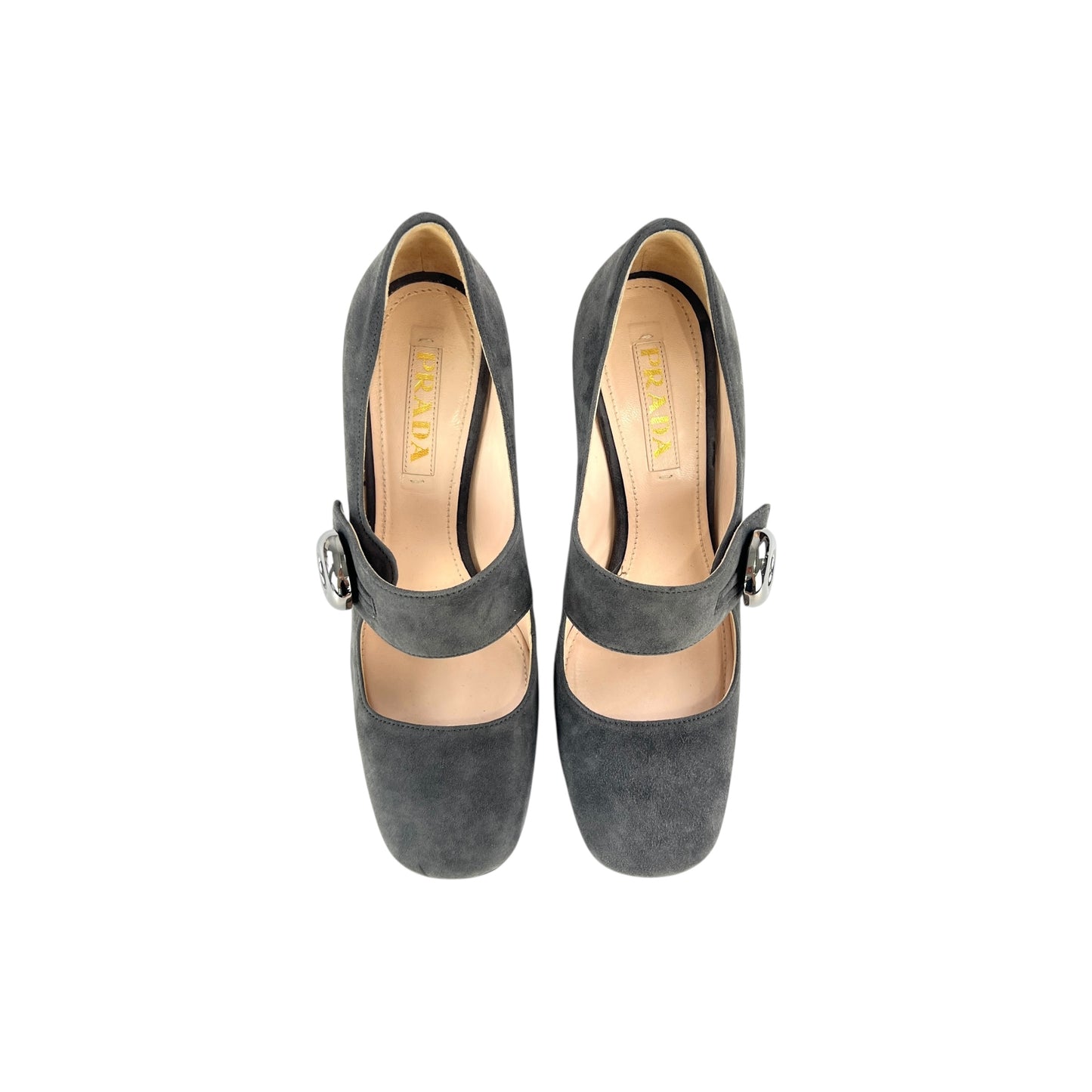 Prada Button Suede Pumps