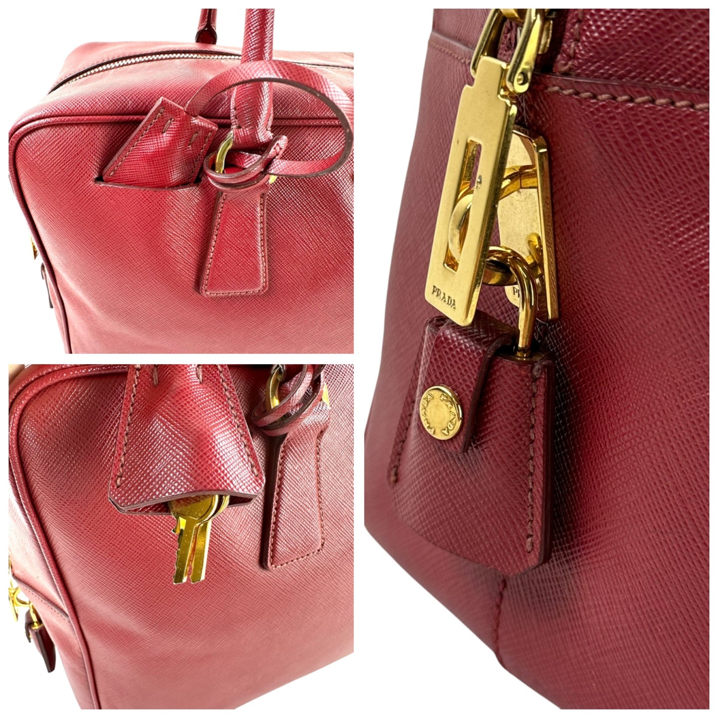 Prada Saffiano Lux Bauletto Bag