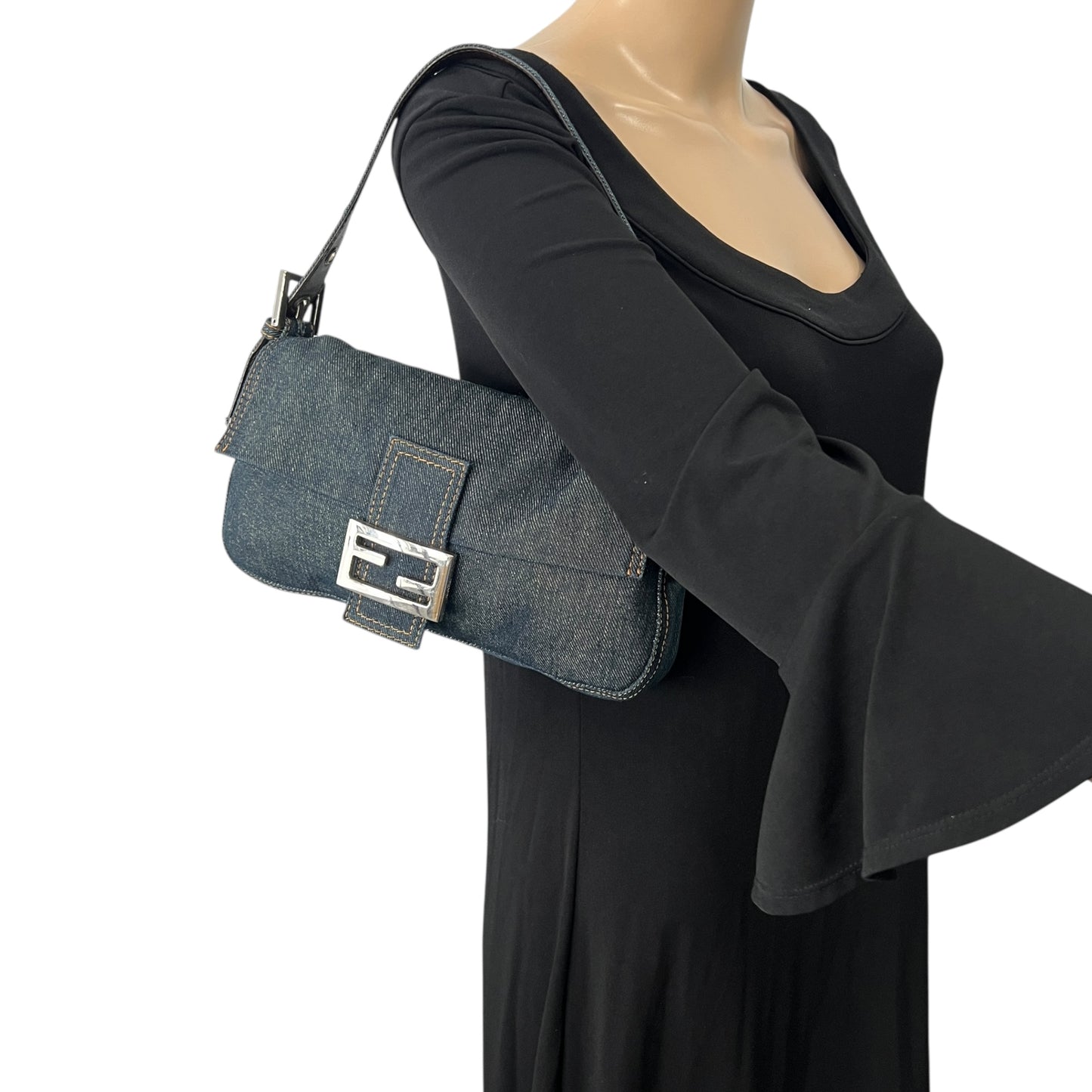 Fendi Denim Baguette Bag